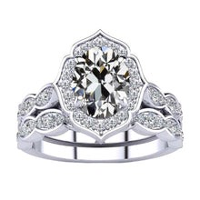Halo Engagement Ring 14K White Gold with Diamond – main view