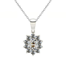 Fine Diamond Pendant Necklace 1-ct 14 Karat White Gold – main view