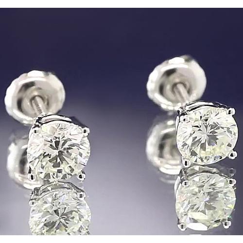 Four Prong 1.50 Carats Round Diamond Studs Earring