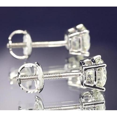Four Prong 1.50 Carats Round Diamond Studs Earring
