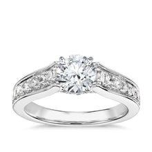 Four Prong Set 3.40 Ct Sparkling Natural Diamonds Engagement Ring Gold 14K
