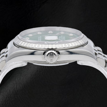Rolex Datejust 16220 36mm Green Diamond Dial Stainless Steel Watch