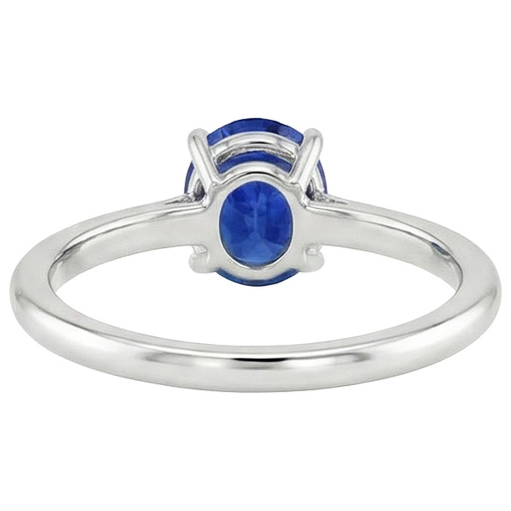 Gemstone Ceylon Sapphire Engagement Ring Oval Cut 2 Carats Prong Set