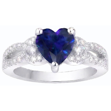 Gemstone Ceylon Sapphire Engagement Ring & Round Natural Earth Mined Diamonds 4.50 Carats