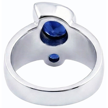 natural round sapphire 2.75ct ring side angle