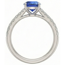 Gemstone Cushion Cut Sapphire Ring 2.50 Carats Fishtail Set Natural Earth Mined Diamonds