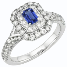 natural emerald sapphire 3.50ct ring side angle