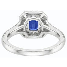 natural emerald sapphire 3.50ct ring top view