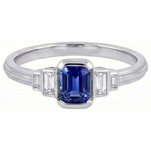 natural emerald sapphire 2ct ring side angle