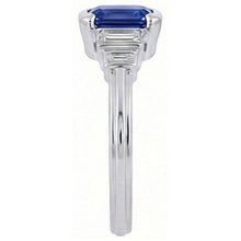 natural emerald sapphire 2ct ring top view