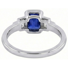 natural emerald sapphire 2ct ring profile view