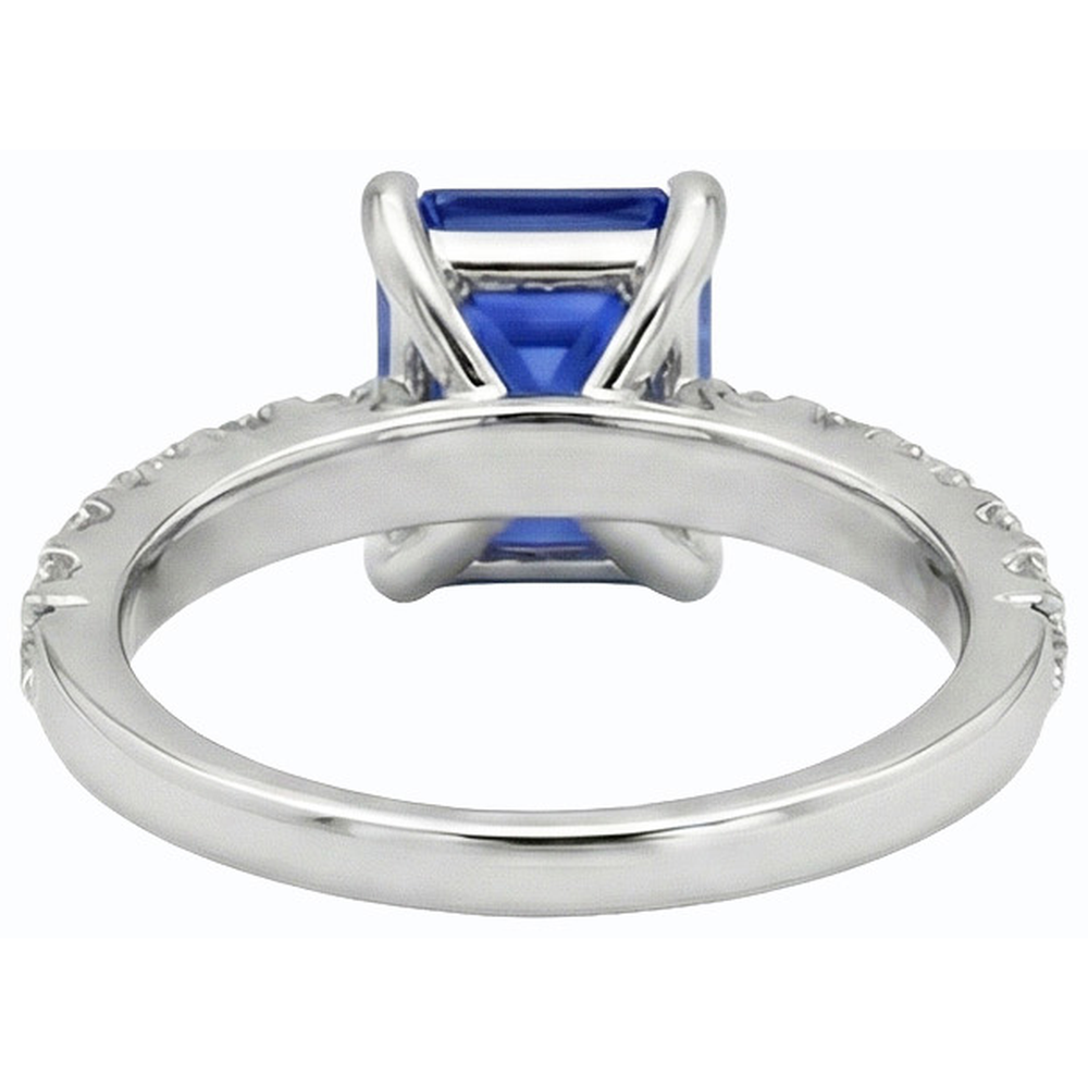 natural emerald sapphire 2.50ct ring front view