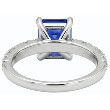 natural emerald sapphire 2.50ct ring front view