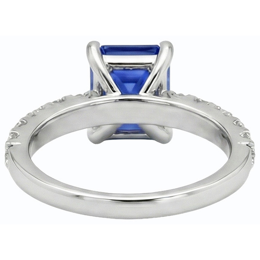 natural emerald sapphire 2.50ct ring front view