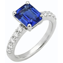 natural emerald sapphire 2.50ct ring side angle