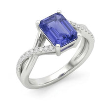 natural emerald sapphire 3ct ring front view