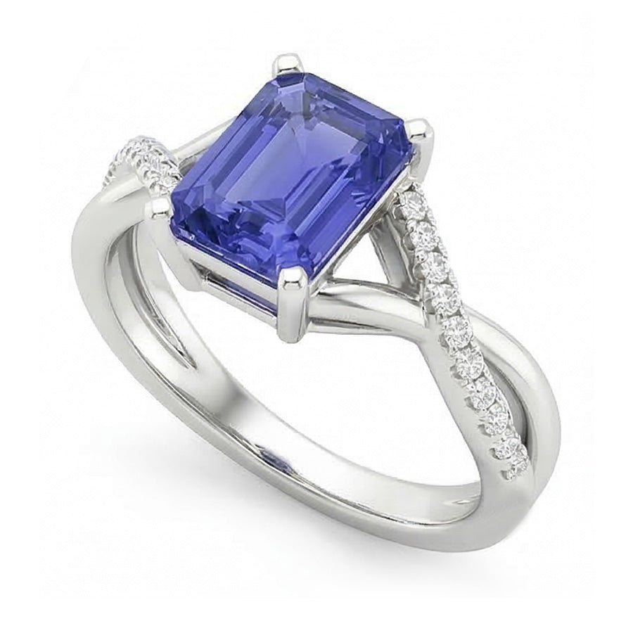 natural emerald sapphire 3ct ring close up detail