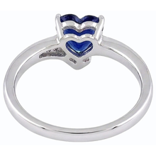 Gemstone Heart Blue Sapphire Ring Twisted Shank Natural Earth Mined Diamonds 2.50 Carats