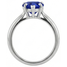 Gemstone Heart Solitaire Prong Set Ceylon Sapphire Ring 2.50 Carats