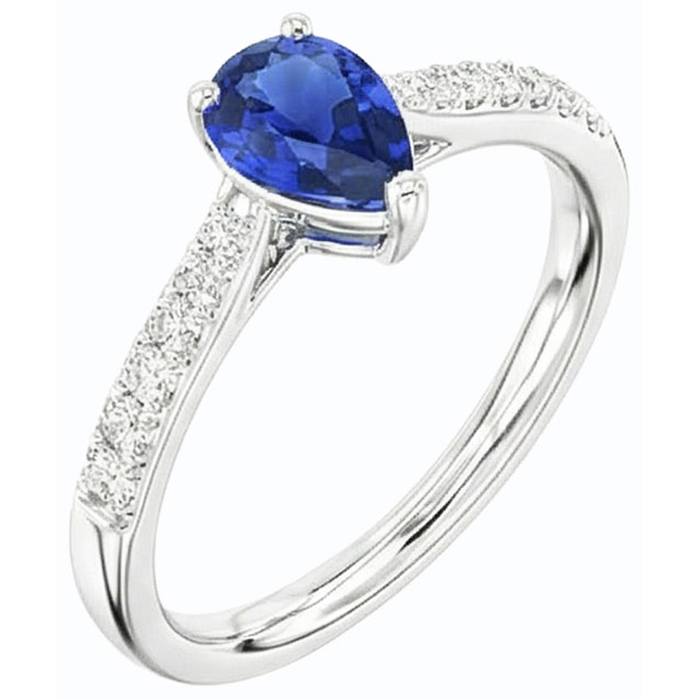 natural round sapphire 2.50ct ring side angle