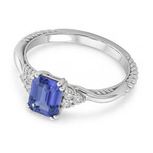 Gemstone Jewellery Emerald Sapphire Ring Twisted Rope Style 2 Carats