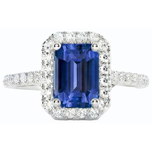 Gemstone Jewellery Halo Sri Lankan Sapphire Natural Earth Mined Diamond Ring 4.50 Carats