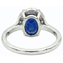 natural round sapphire 2.50ct ring side angle