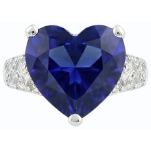 natural round sapphire 4ct ring top view