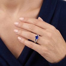 Gemstone Jewellery Trillion Sapphire Ring Split Shank Natural Earth Mined Diamonds 1 Carat