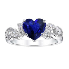 natural round sapphire 2.25ct ring side angle