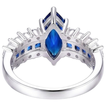 natural round sapphire 6.50ct ring profile view
