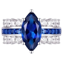 natural round sapphire 6.50ct ring side angle