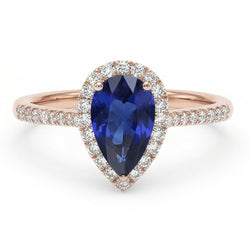 Natural Sapphire Ring 3.50ct - Rose Gold 14K