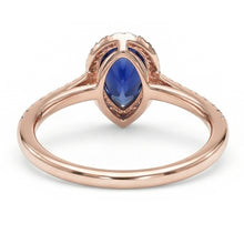 natural round sapphire 3.50ct ring profile view