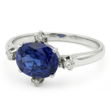 Gemstone Ring Blue Sapphire & Natural Earth Mined Diamonds 5 Stone Jewellery 3.50 Carats