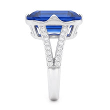 Gemstone Ring Emerald Blue Sapphire Split Shank 5.50 Carats Jewellery