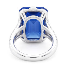 Gemstone Ring Emerald Blue Sapphire Split Shank 5.50 Carats Jewellery