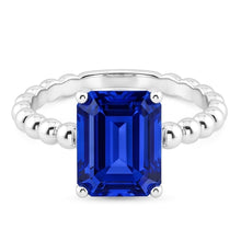 Gemstone Ring Emerald Ceylon Sapphire Beaded Style 3 Carats