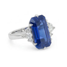 natural emerald sapphire 3ct ring front view