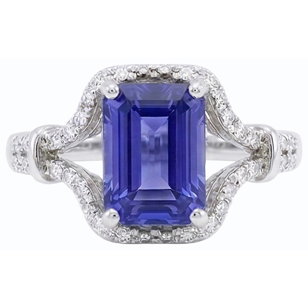 natural emerald sapphire 4ct ring side angle