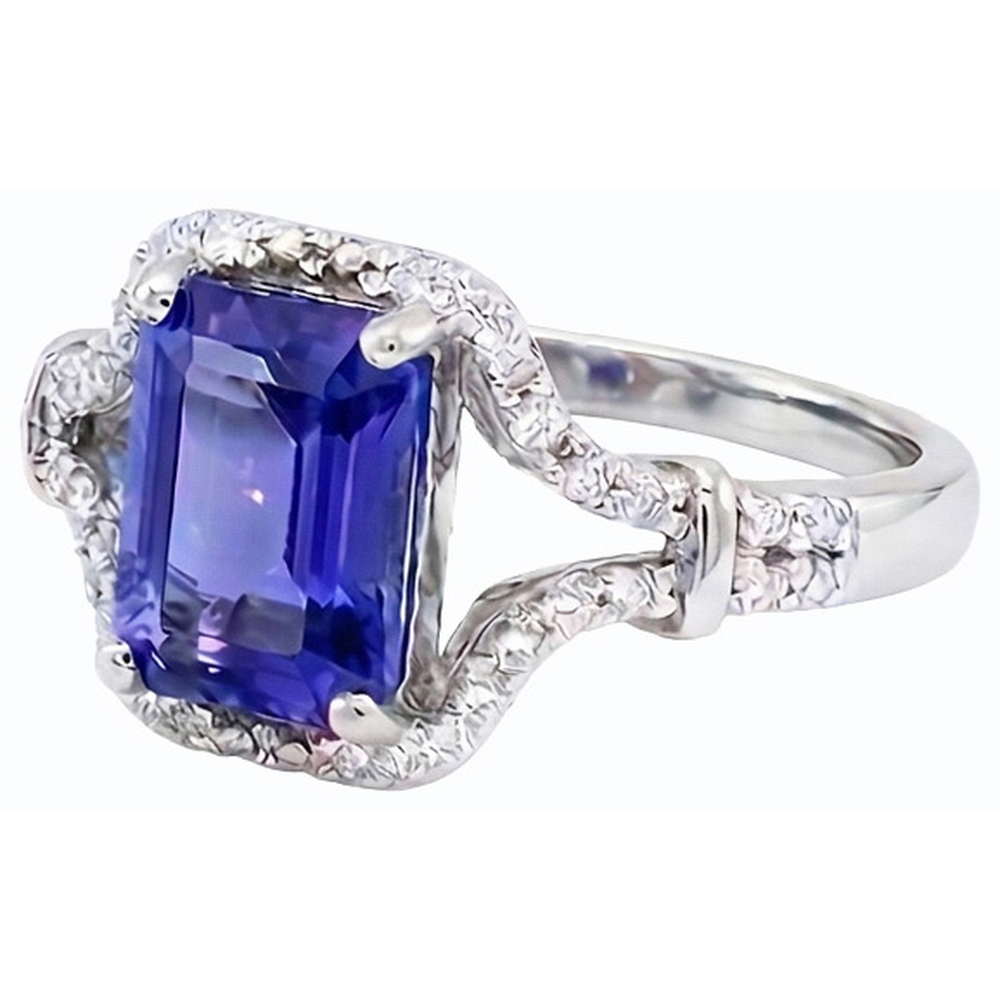 natural emerald sapphire 4ct ring front view