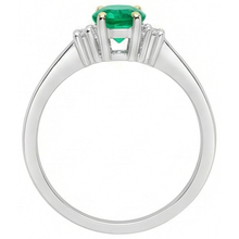 Earth-Mined Fine Emerald Precious Stone Ring – back view