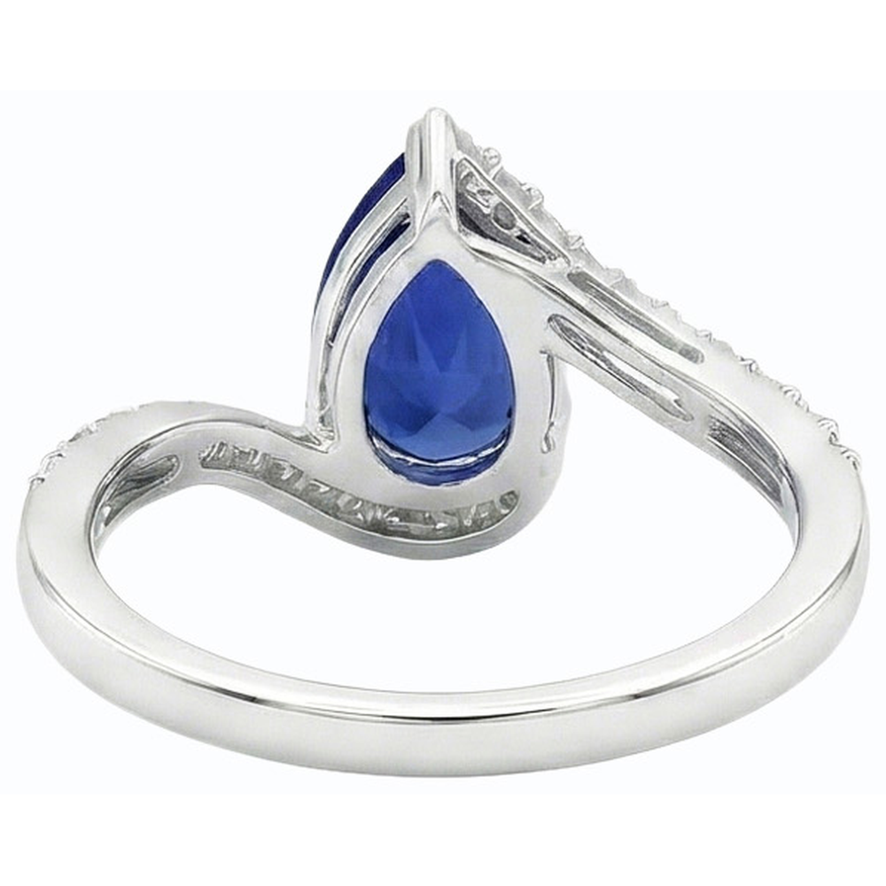 natural round sapphire 3ct ring side angle