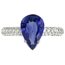 natural round sapphire 5.50ct ring profile view