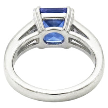 Gemstone Ring Radiant Sapphire Channel Set Trapezoid Natural Earth Mined Diamonds 5 carats