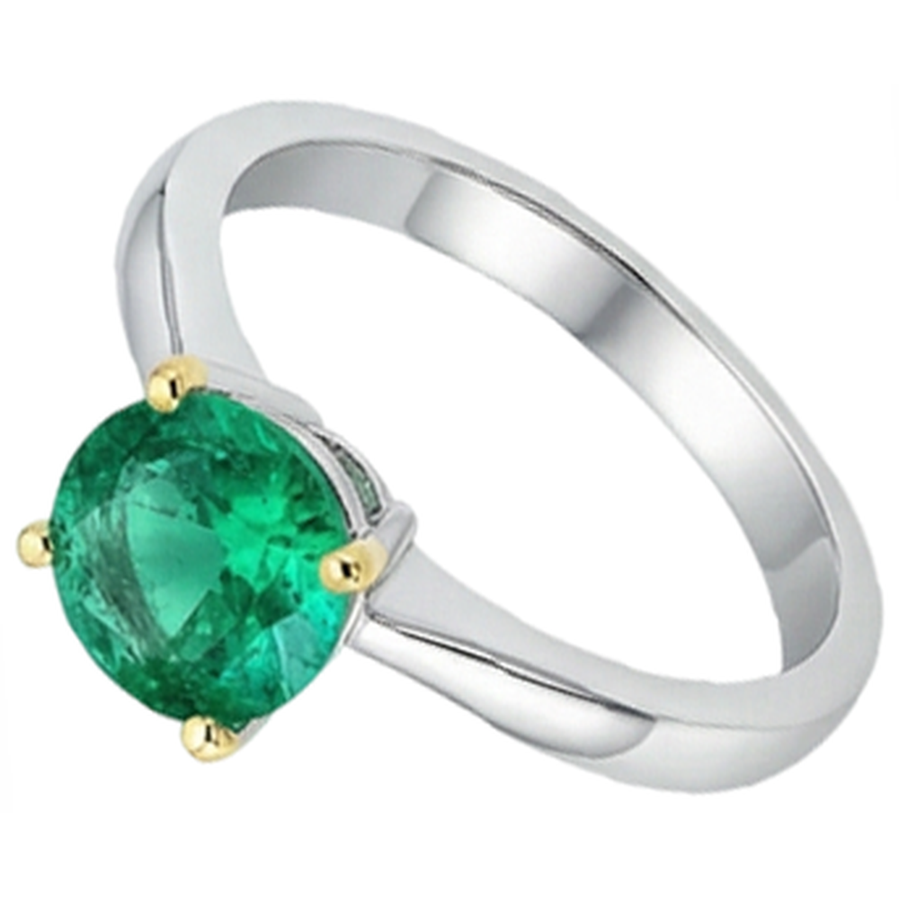 Elegant Colored Stone Ring 3 ct – profile view