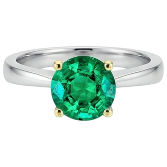 Elegant Colored Stone Ring 3 ct – front view