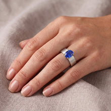 Gemstone Solitaire Ring Oval Natural Blue Sapphire 1.50 Carats