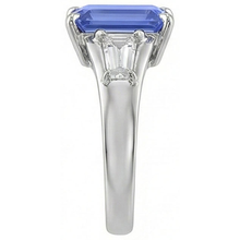 natural emerald sapphire 3.50ct ring top view