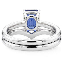 Gemstone Wedding Ring Set Emerald Sapphire 3.50 Carats Ladies Jewellery
